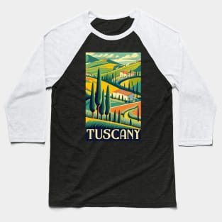 A Vintage Travel Art of Tuscany - Italy Baseball T-Shirt